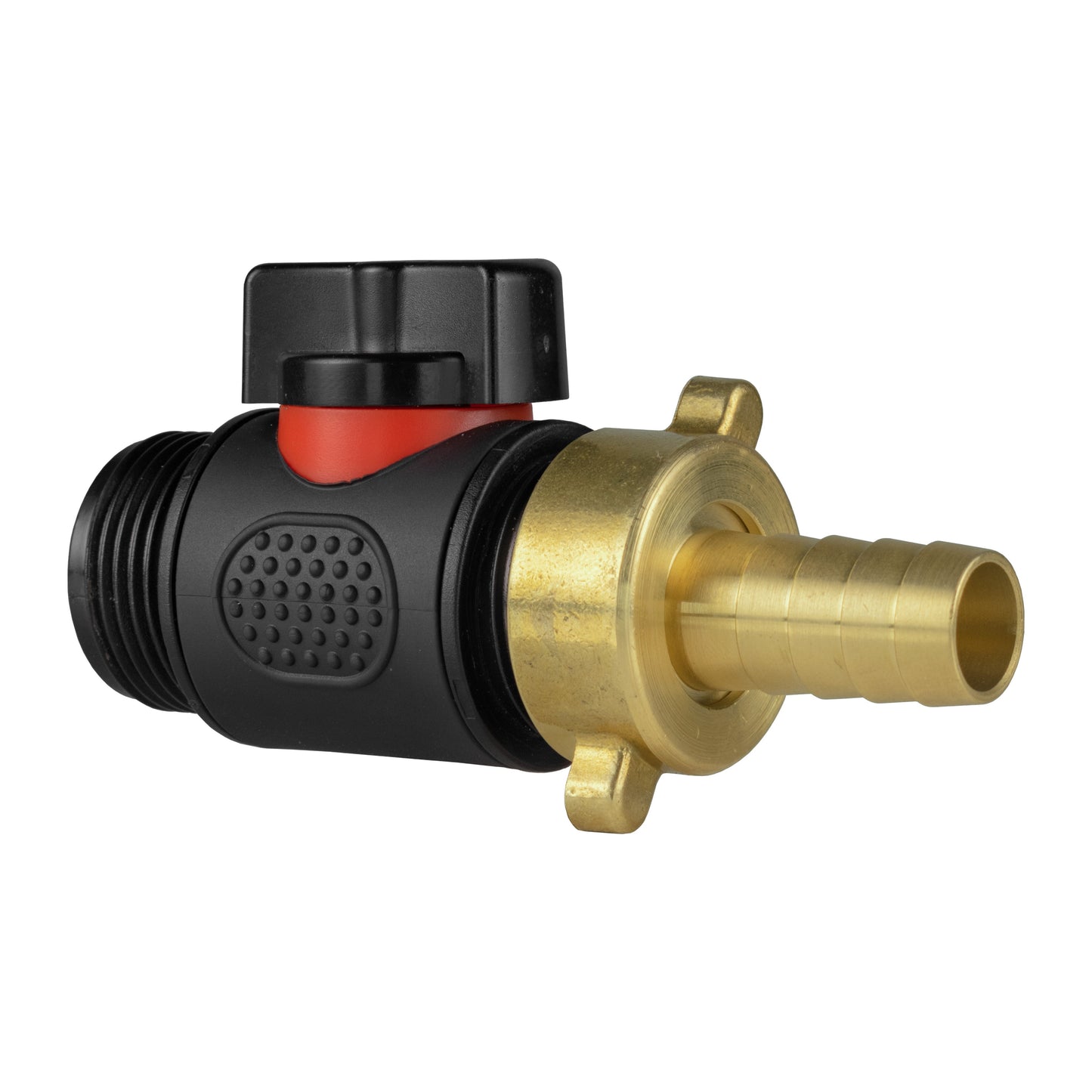 13mm Brass Barb with In-Line BSPM Threaded Valve