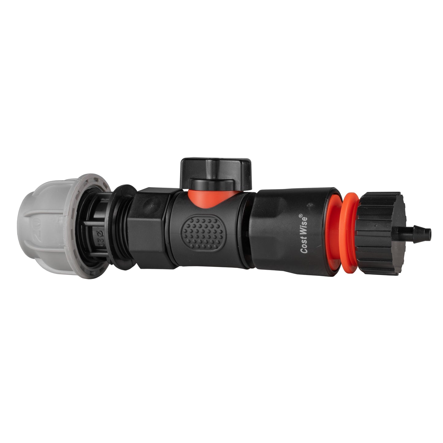 20mm MDPE Straight with BSPF-Quick Connect Valve and Hose Connector 4mm Barb