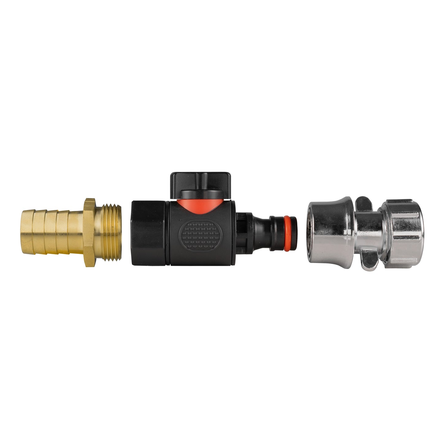 19mm Brass Barb with BSPF-Quick Connect Valve and Hose Connector Zinc