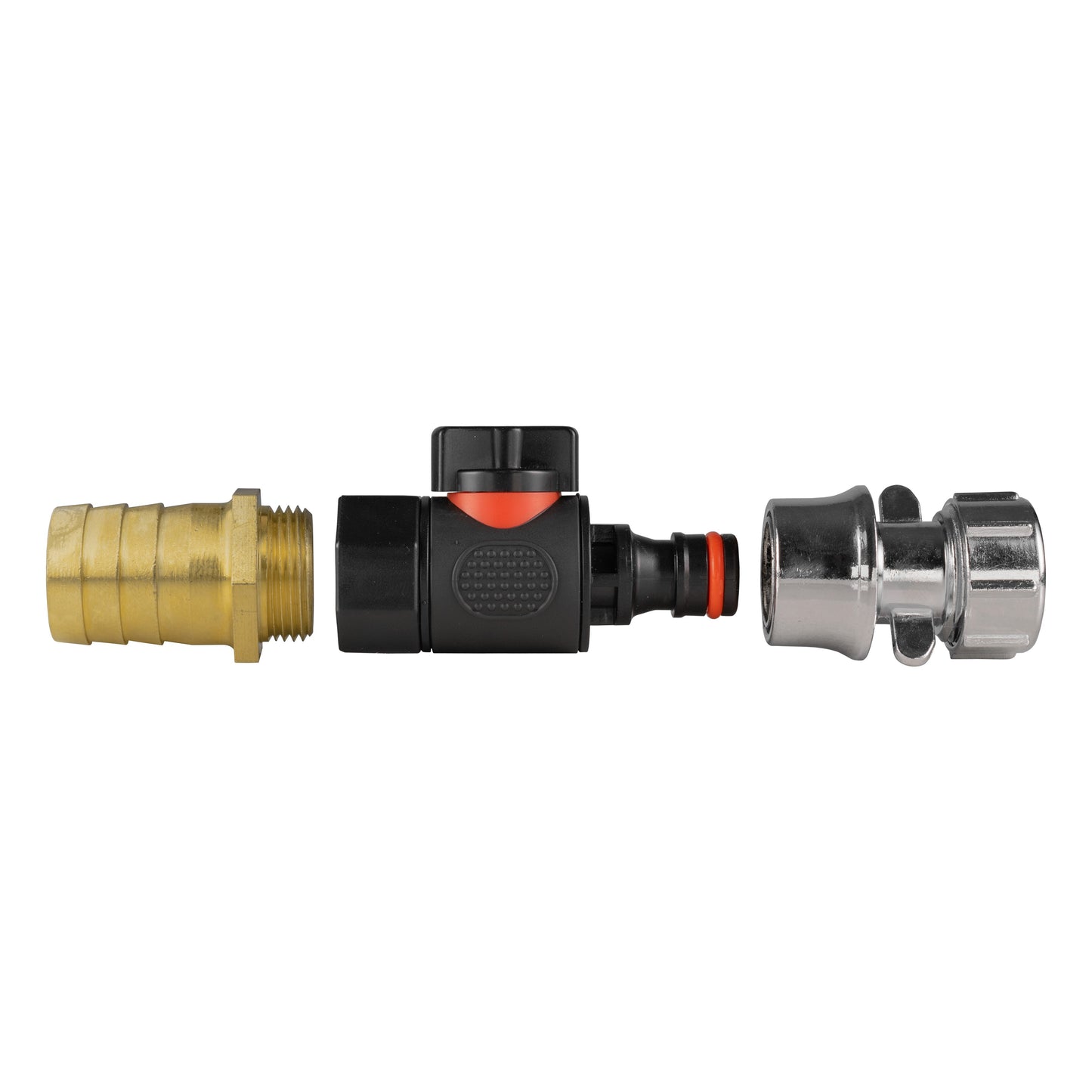 25mm Brass Barb with BSPF-Quick Connect Valve and Hose Connector Zinc