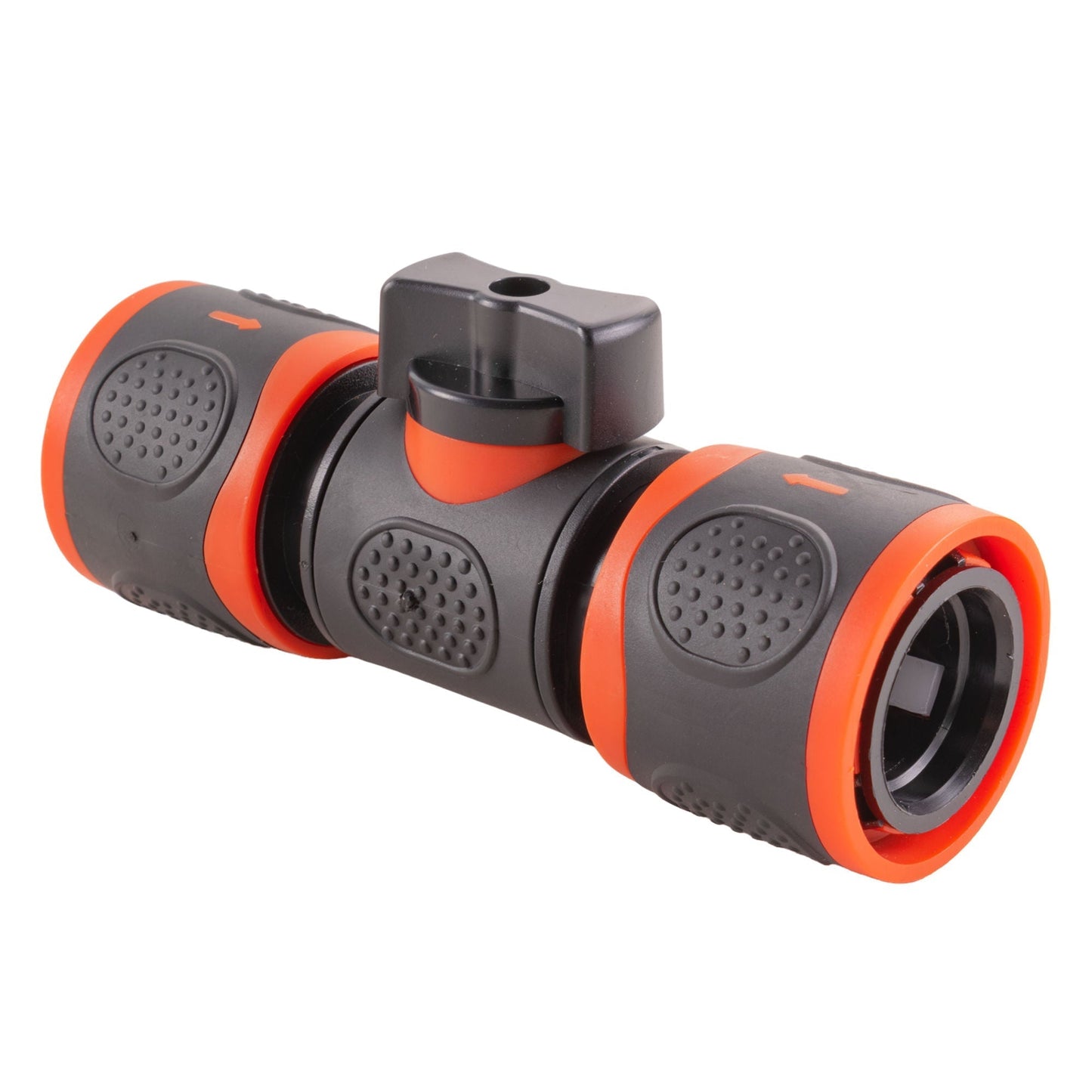 In Line Soft Touch Valve Snap-On Female Black Garden Hose Pipe Hose Pipe Fitting