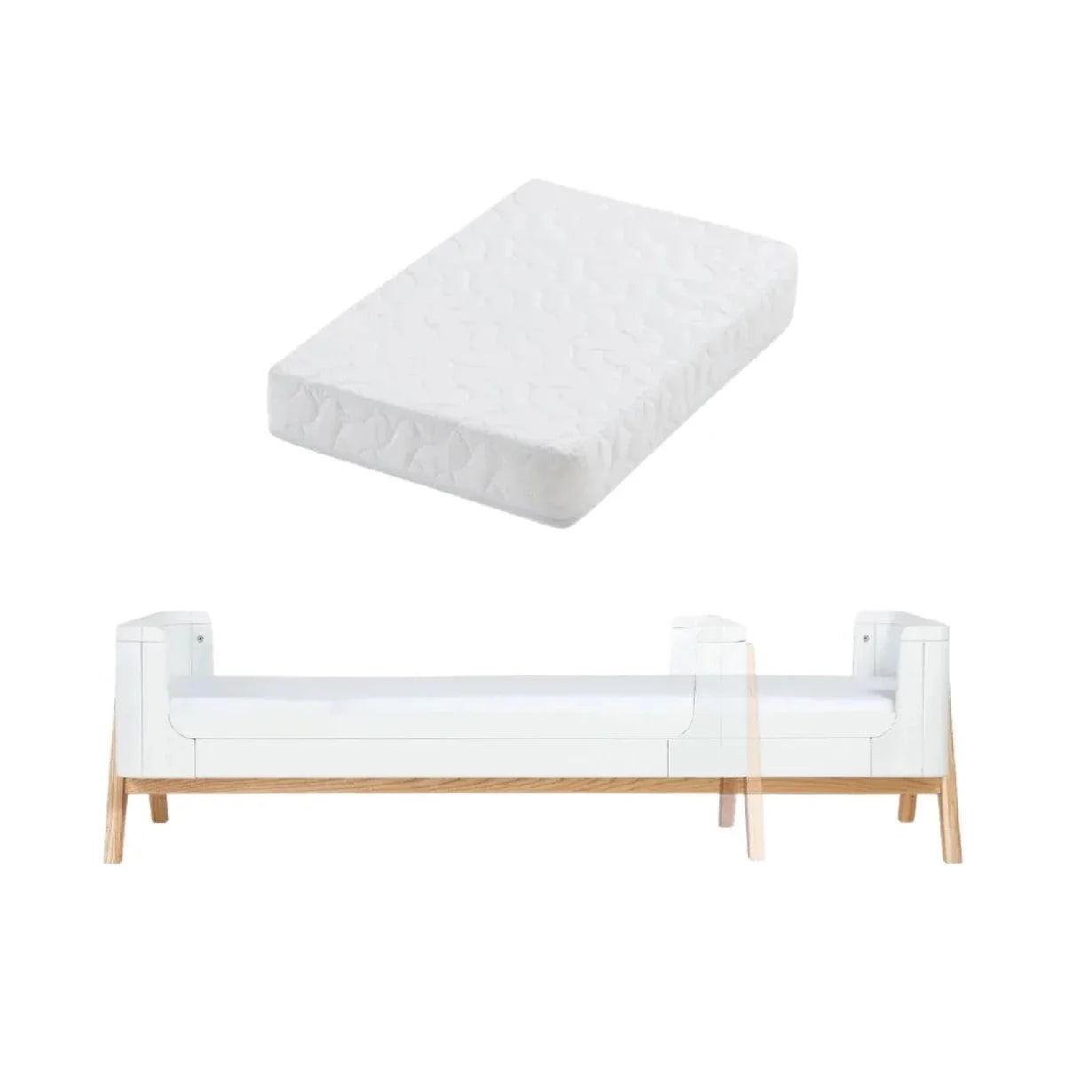 Gaia Baby Hera Junior Bed Extension with Mattress - Scandi White/Natural