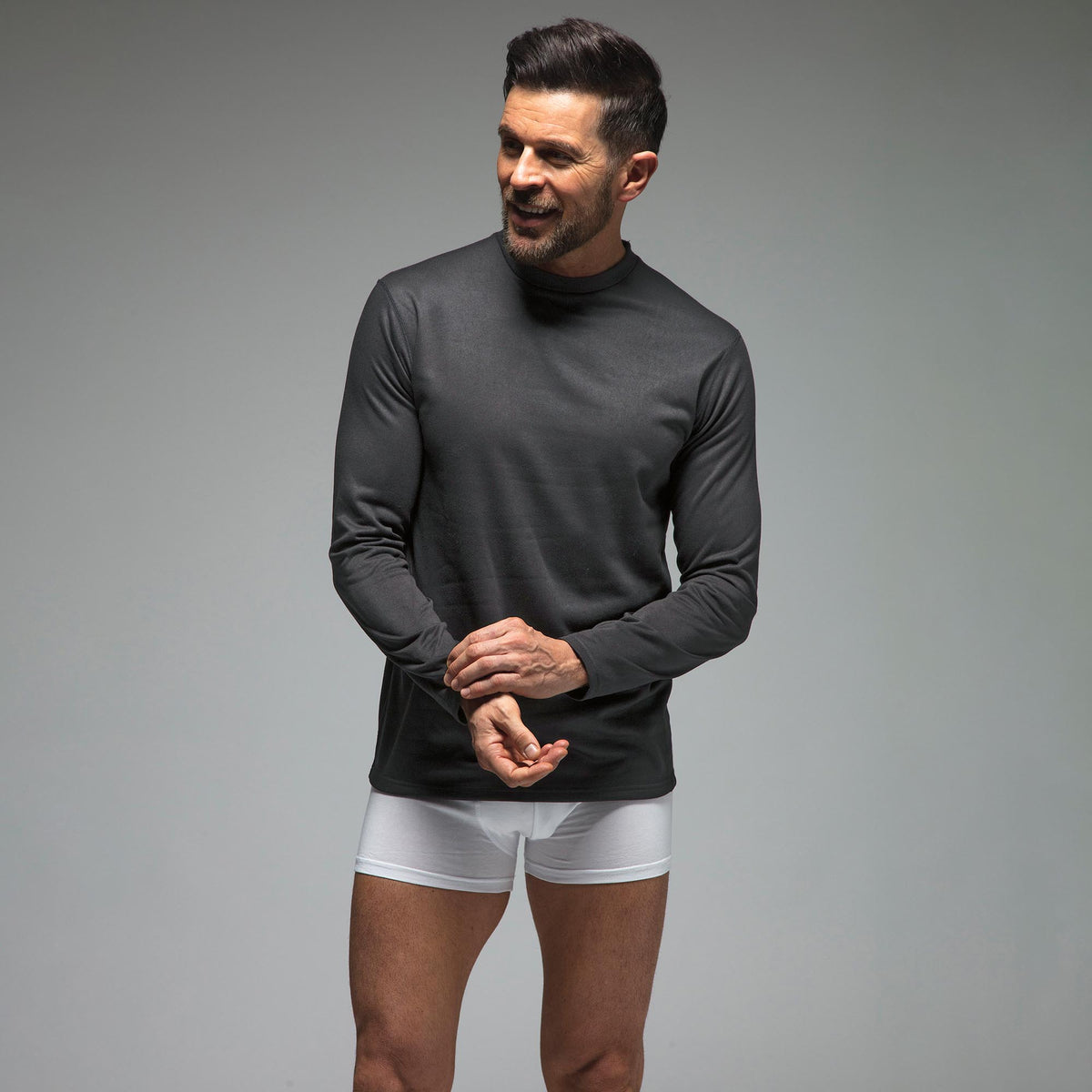 Men's Ultra Lite Long Sleeve Thermal Top | Fleece Lined Base Layer Top
