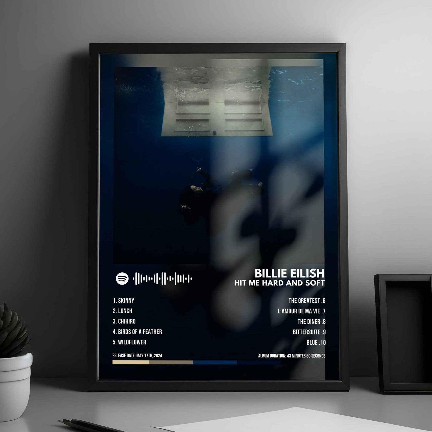 Billie Eilish "Hit Me Hard And Soft" Album Cover Poster - with Complete Tracklist