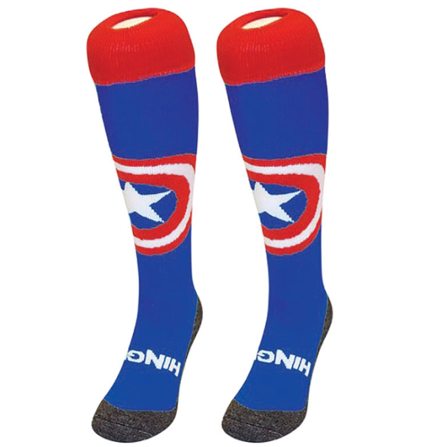 1 Pack Adults & Kids Knee High Fun Patterned Hockey Socks - Captain America