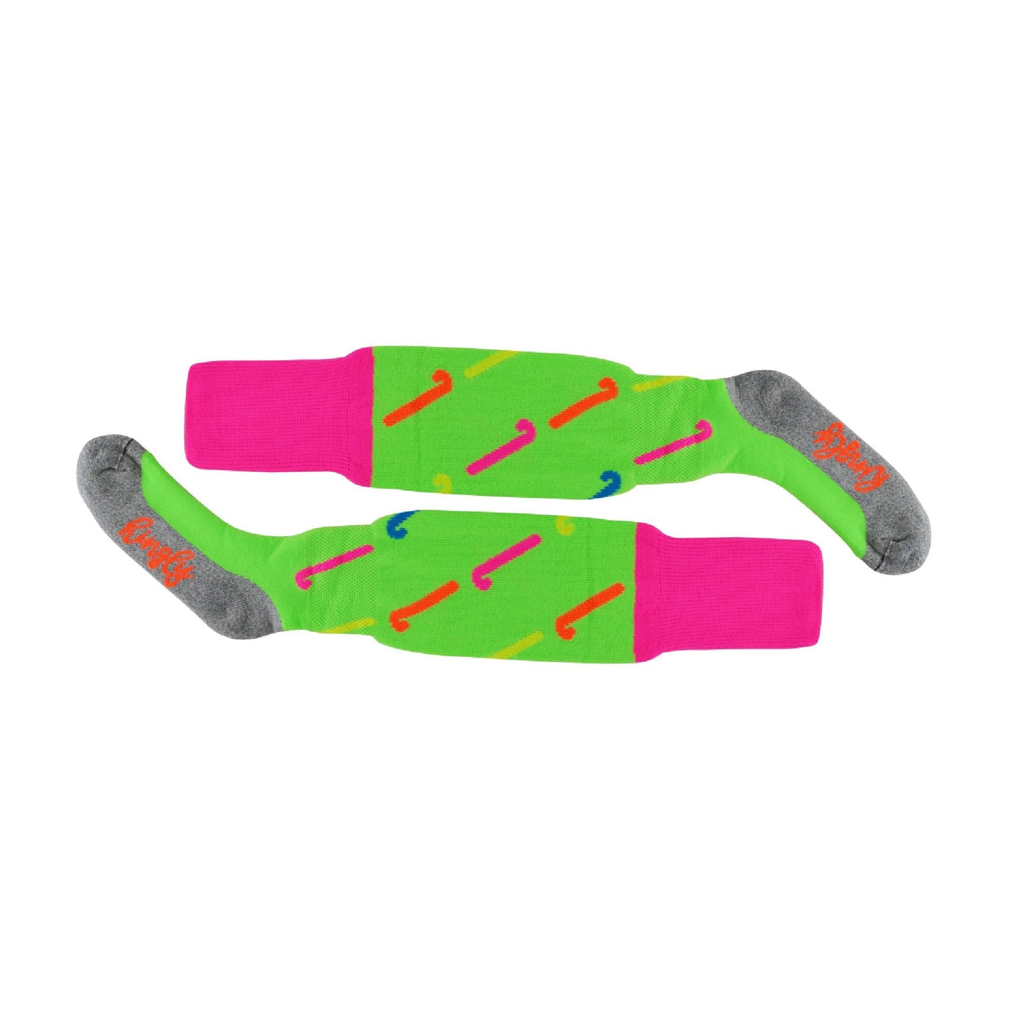 1 Pack Adults & Kids Knee High Hockey Socks with Hockey Stick Designs