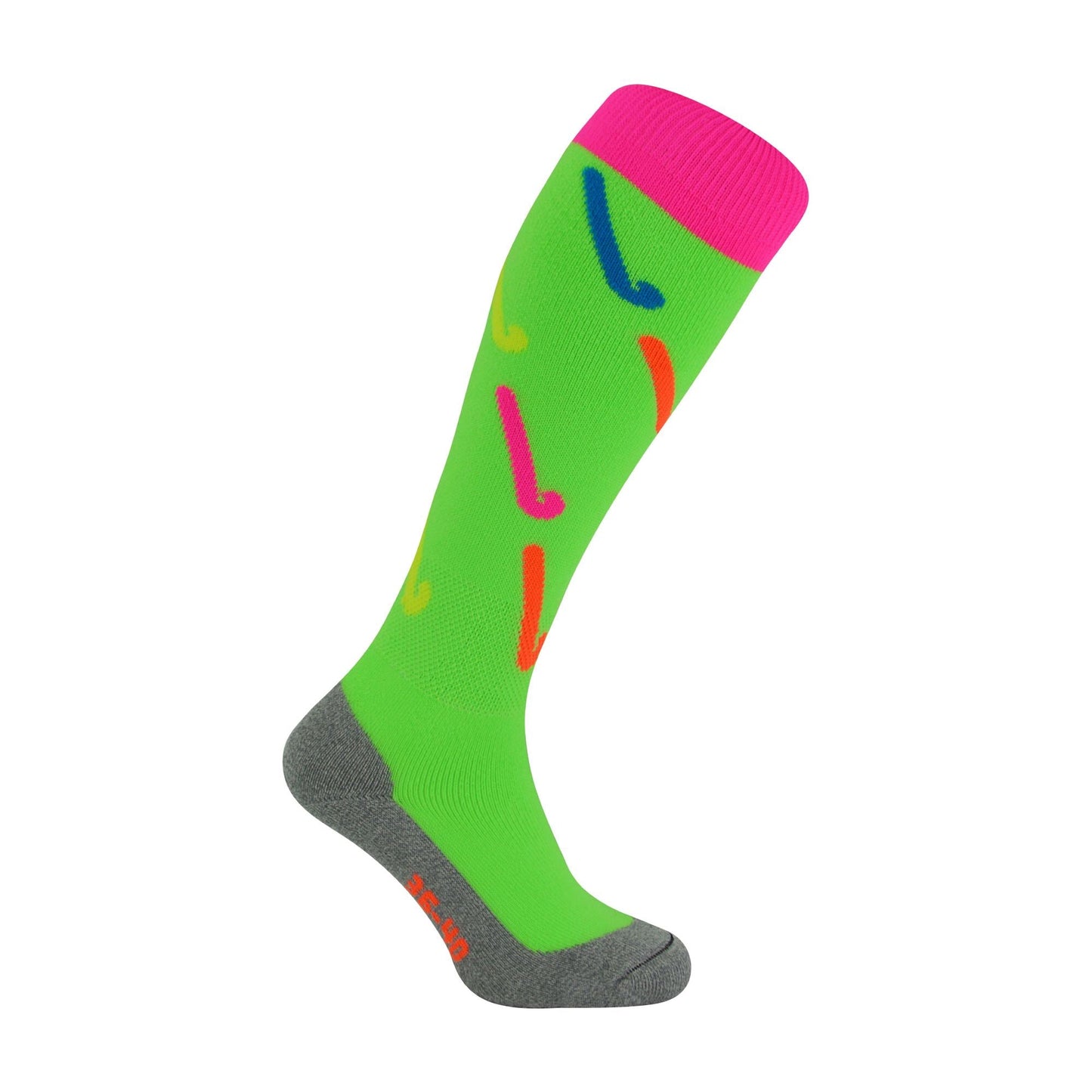 1 Pack Adults & Kids Knee High Hockey Socks with Hockey Stick Designs