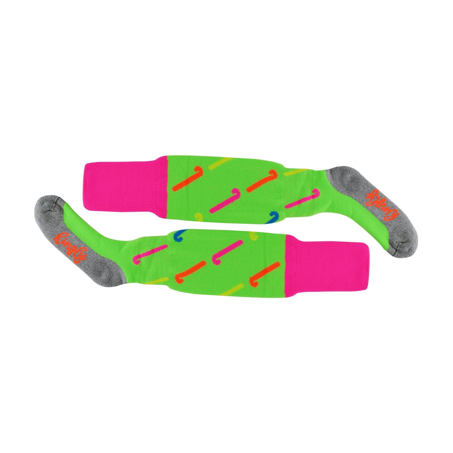 1 Pack Adults & Kids Knee High Hockey Socks with Hockey Stick Designs