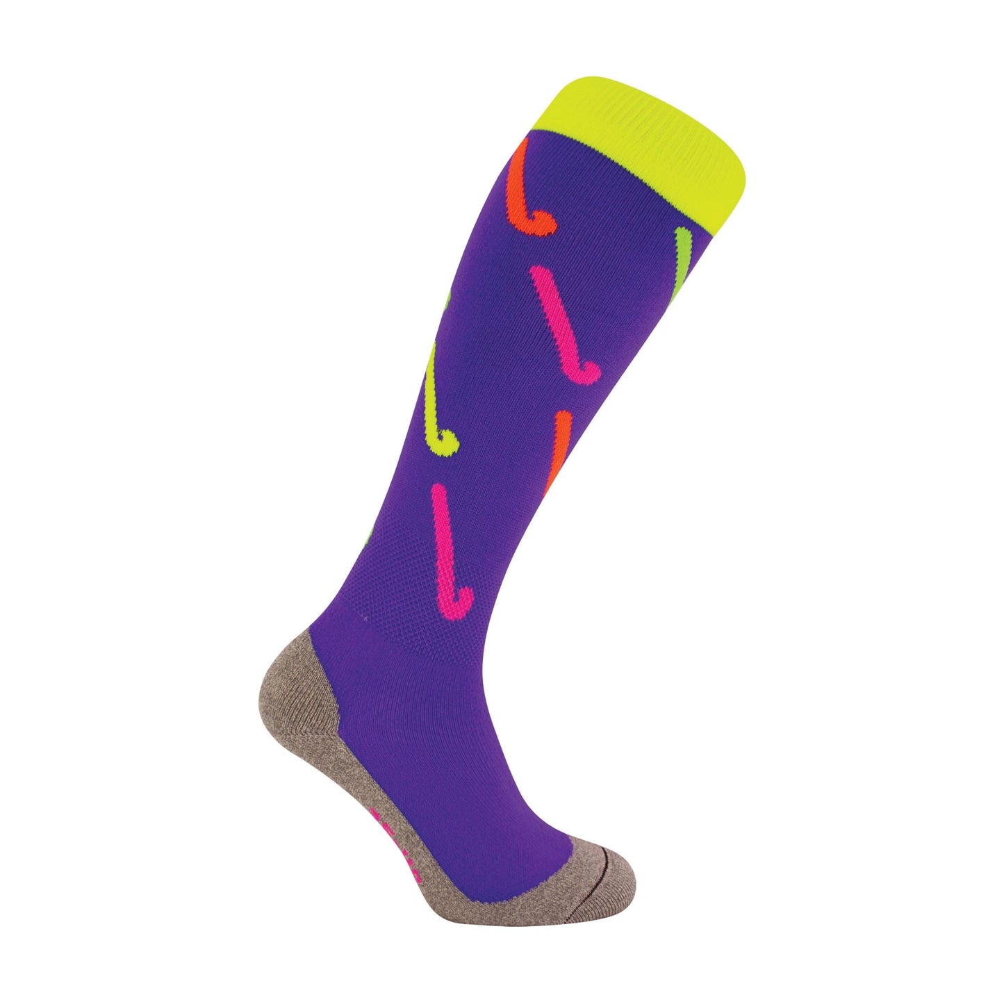 1 Pack Adults & Kids Knee High Hockey Socks with Hockey Stick Designs