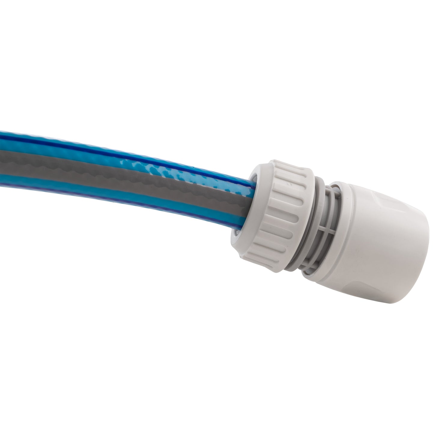 Female Hose Connector, 1/2in or 5/8in Hose,Gray Garden Hose Pipe Water Connector