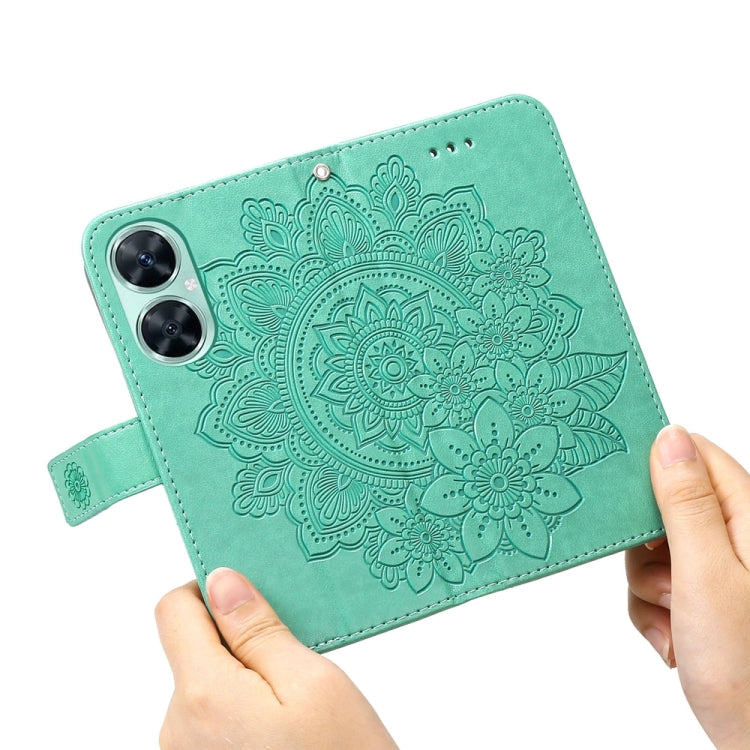 For Huawei nova 11i / Maimang 20 5G / Enjoy 60 Pro 7-petal Flowers Embossing Leather Phone Case