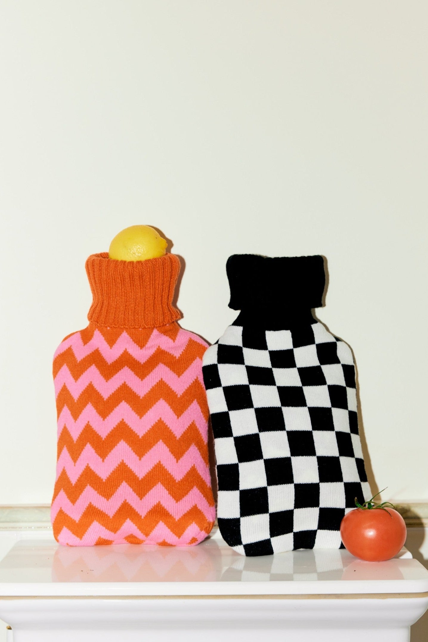 Tangerine Hot Water Bottle With Cover