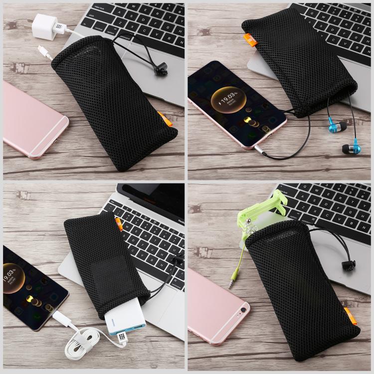 HAWEEL Pouch Bag for Smart Phones, Power Bank and other Accessories, Size up to 5.5 inch(Black)