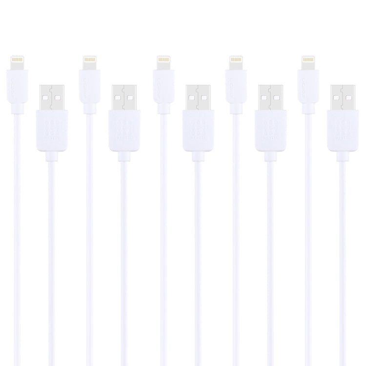 5 PCS HAWEEL 1m High Speed 8 pin to USB Sync and Charging Cable Kit for iPhone, iPad