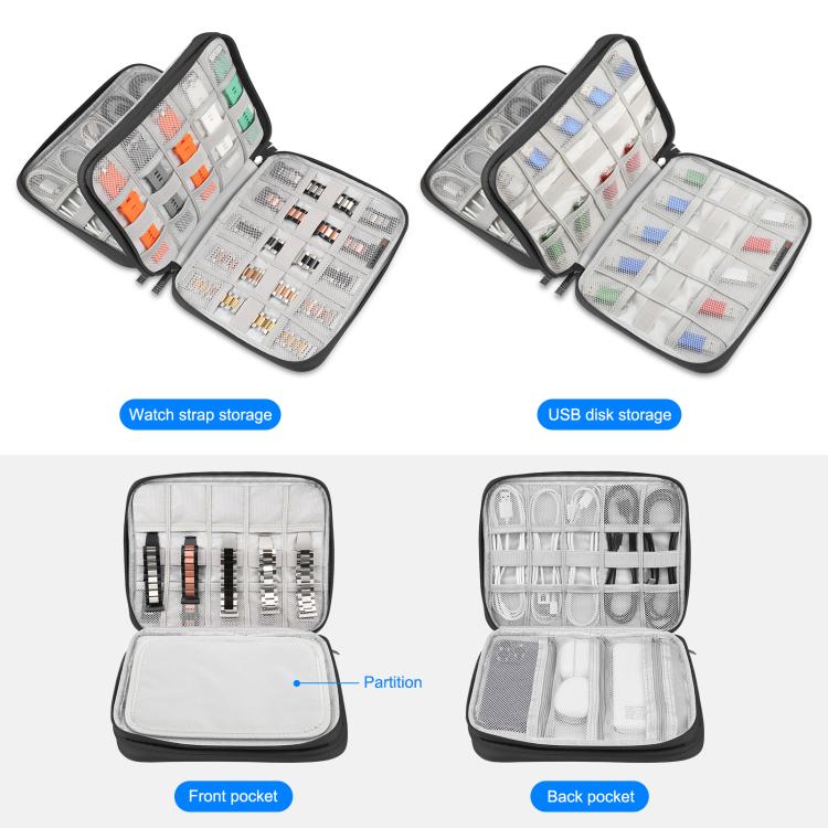 HAWEEL Watch Band Organizer Box Earphones / U Disk / Digital Cable Storage Case, Watch Band Organizer, Size: L
