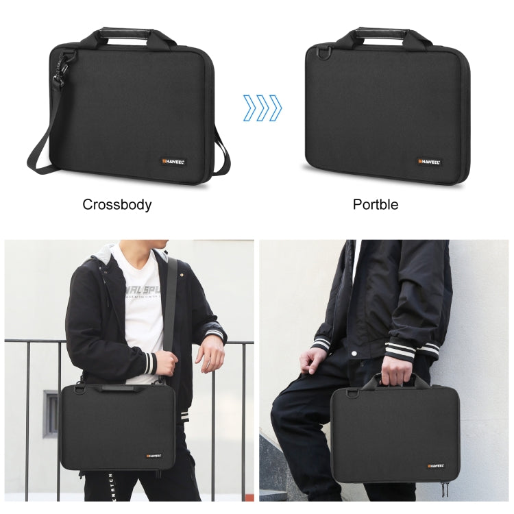 HAWEEL 13.0 inch-14.0 inch Briefcase Crossbody Laptop Bag For Macbook, Lenovo Thinkpad, ASUS, HP(Black)