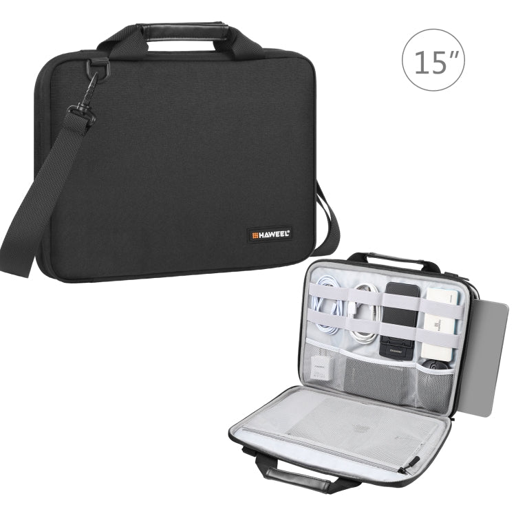 HAWEEL 14.0 inch -16.0 inch Briefcase Crossbody Laptop Bag For Macbook, Lenovo Thinkpad, ASUS, HP(Black)