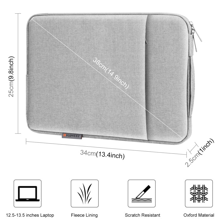 HAWEEL Laptop Sleeve Case Zipper Briefcase Bag with Handle for 12.5-13.5 inch Laptop, For 12.5-13.5 inch Laptop (with Handle)