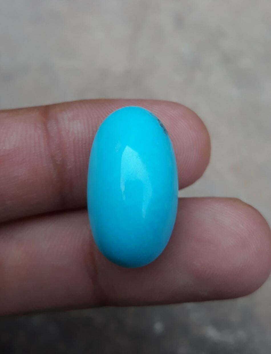 Natural Certified Turquoise - Blue Turquoise-20ct-23x13mm
