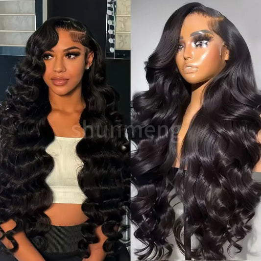 Body Wave Raw Brazilian Hair Wig 13x6 HD Lace Front Human Hair Wig 180% Density Transparent Lace Front Wig for Black Women