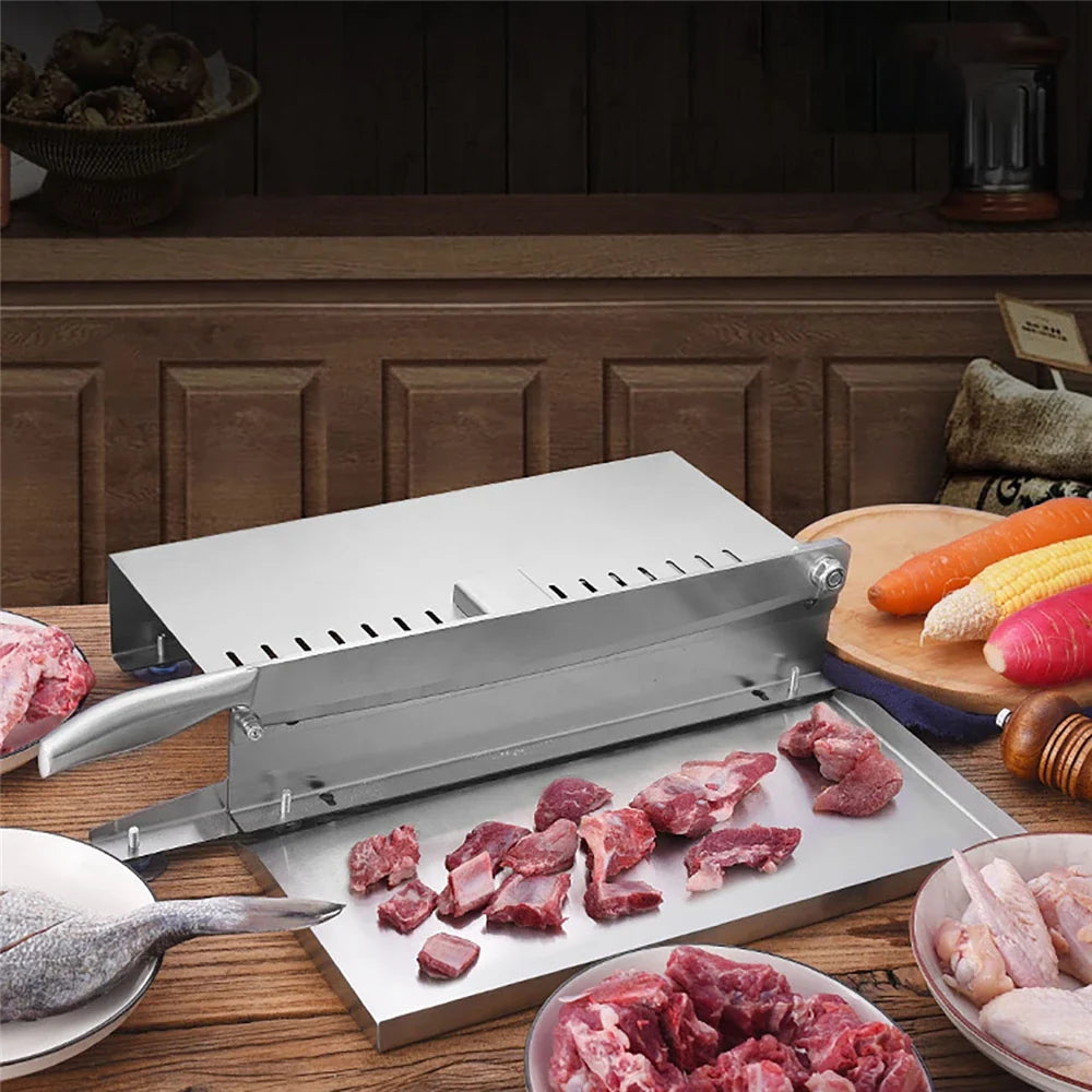 Commercial Manual Slicers for Frozen Meat Bone Minced Lamb Chicken Duck Fish Cutting Stainless Steel Bone Meat Cutting Machine