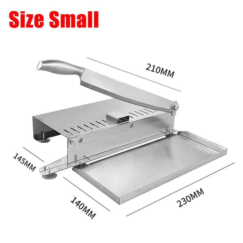 Commercial Manual Slicers for Frozen Meat Bone Minced Lamb Chicken Duck Fish Cutting Stainless Steel Bone Meat Cutting Machine