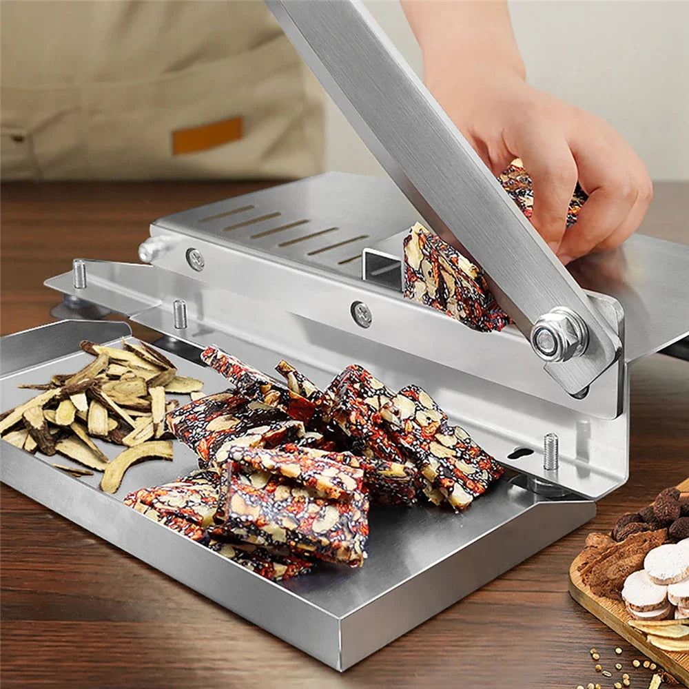 Commercial Manual Slicers for Frozen Meat Bone Minced Lamb Chicken Duck Fish Cutting Stainless Steel Bone Meat Cutting Machine