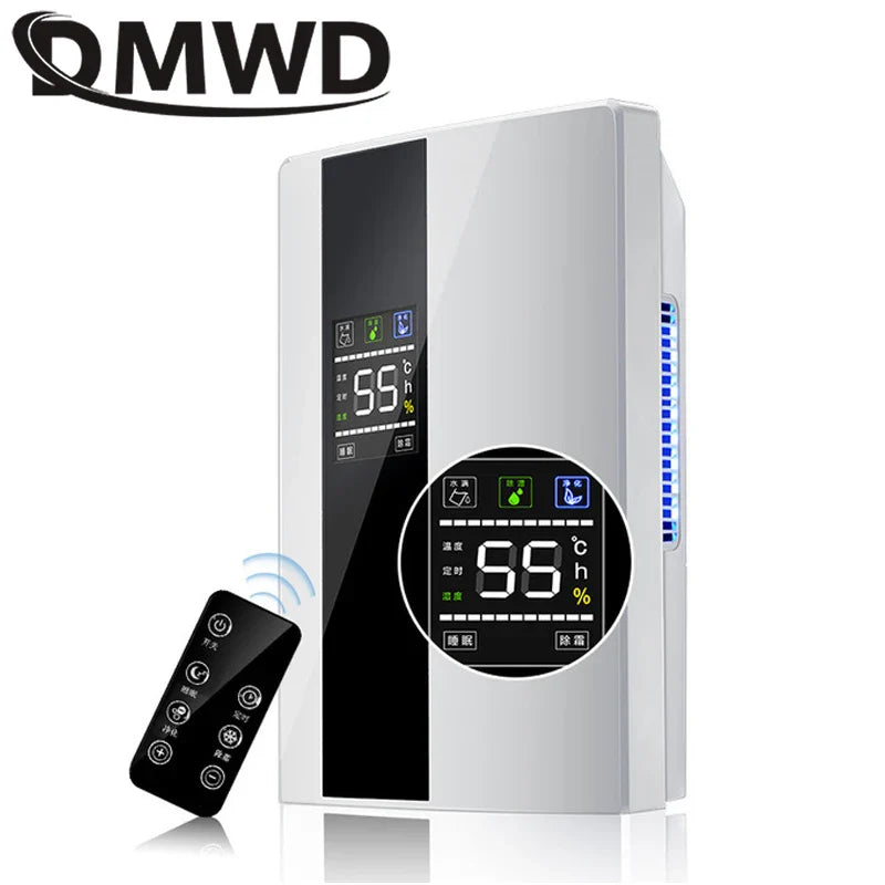110V/220V Remote Electric Dehumidifier Air Cooling Dryer Purifier Desiccant Moisture Absorber Drying Machine External Water Pipe
