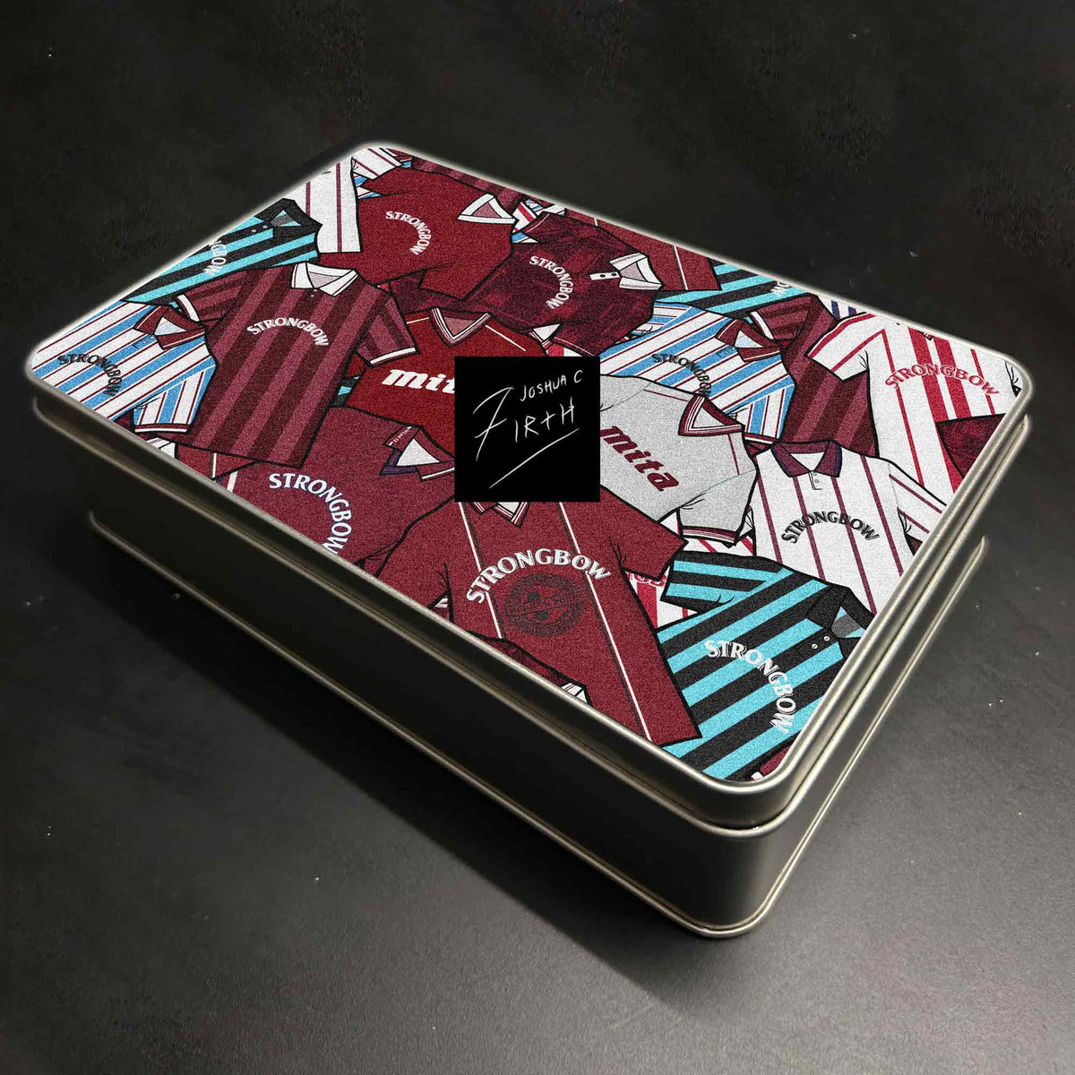 Hearts Inspired Football Retro Shirts Metal Sweets / Biscuit Tin