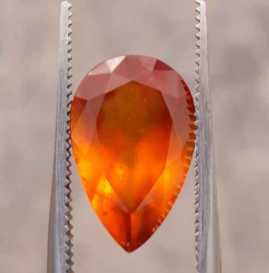 5.5ct Hessonite Garnet - Natural Faceted Hessonite Gem - 14x9mm