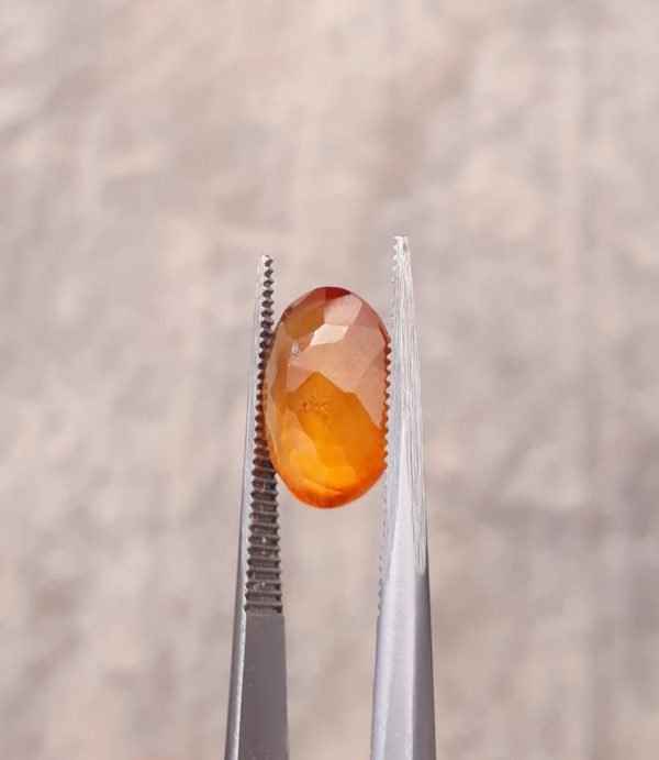 5.6ct Hessonite Garnet - Natural Faceted Hessonite Gem - 14x10mm