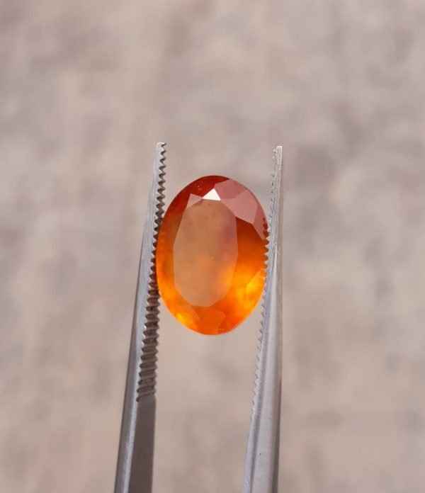 5.6ct Hessonite Garnet - Natural Faceted Hessonite Gem - 14x10mm
