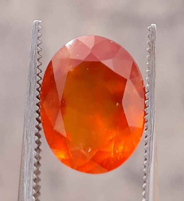 5.4ct Hessonite Garnet - Natural Faceted Hessonite Gem - 12x9.2mm