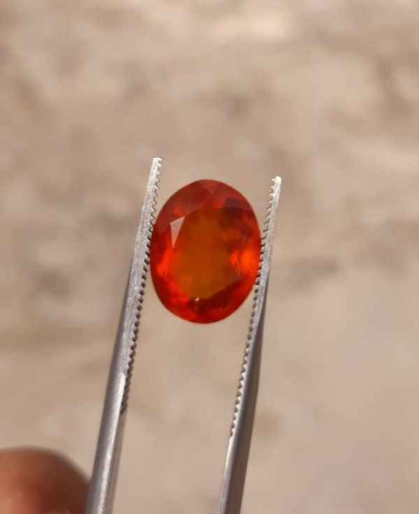 5.4ct Hessonite Garnet - Natural Faceted Hessonite Gem - 12x9.2mm