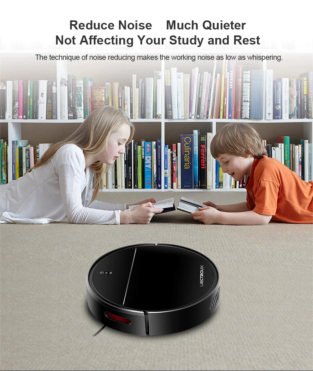 Liectroux M7S Robot Vacuum Cleaner,Smart Dynamic Navigation,4000Pa,Wet Mop,WiFi,Silent,Work with Alexa & Google Home