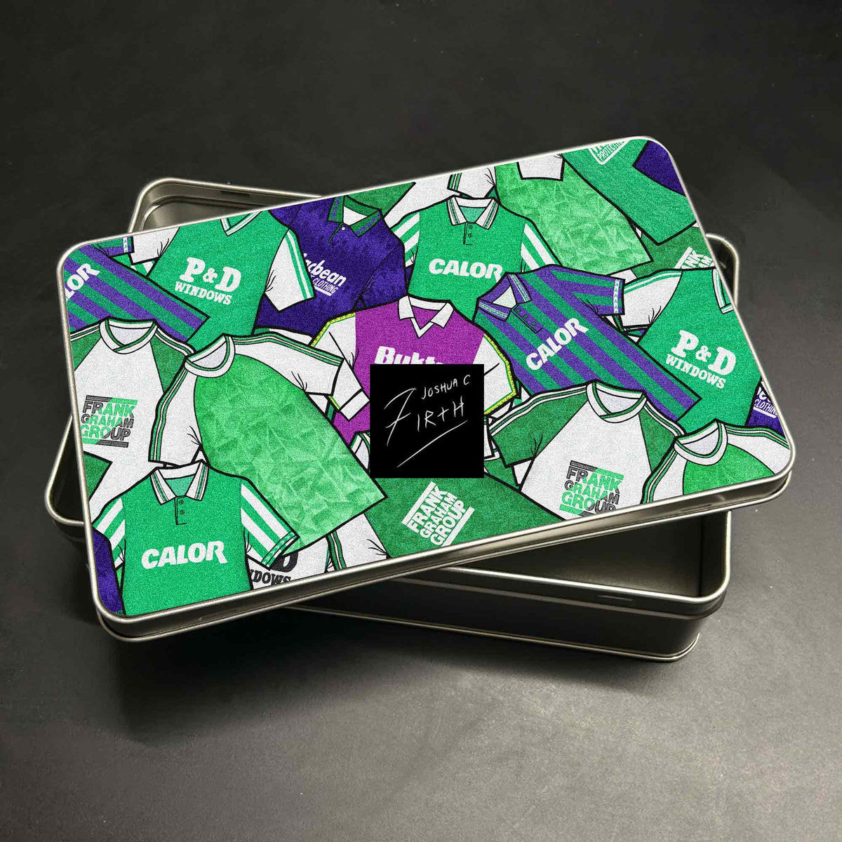Hibernian Inspired Football Retro Shirts Metal Sweets / Biscuit Tin