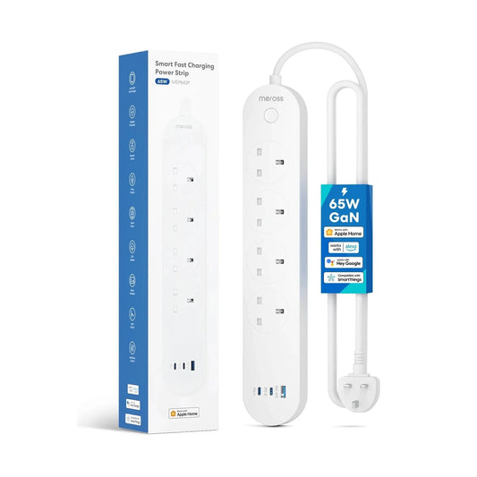 Home Kit Smart Fast Charging Power Strip with 4 Sockets and USB-A/C Port 65W