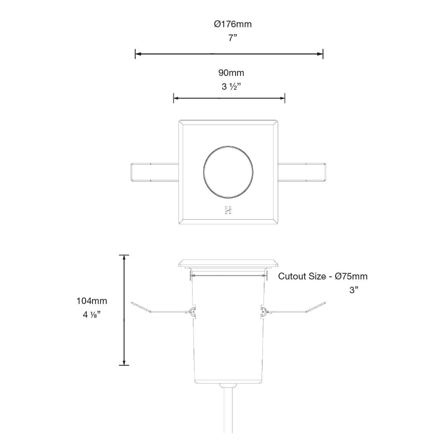 Hunza E-Lite Square With Canister (GU10) - IP66