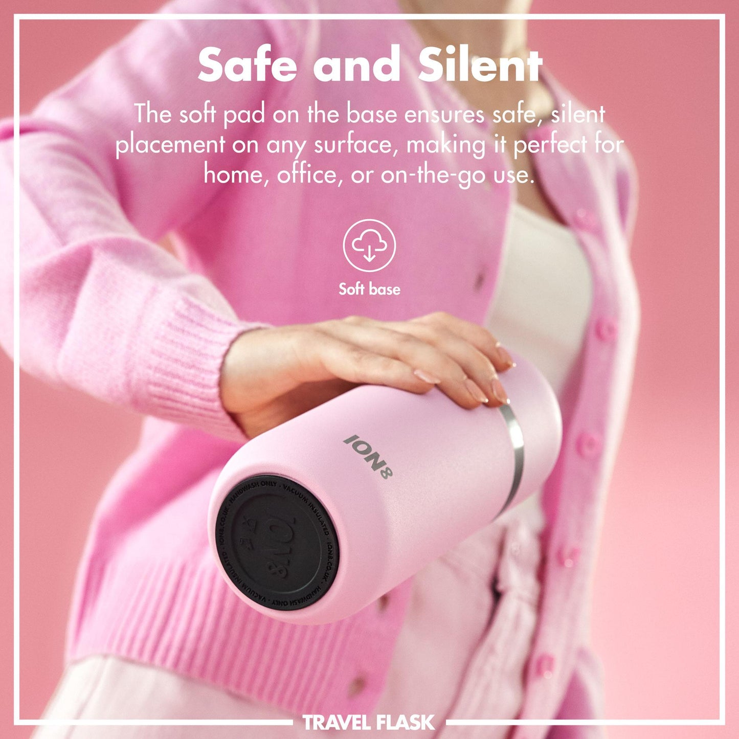 Luma Vacuum Insulated, Flask & Mug, Rose Quartz, 700ml (24oz)