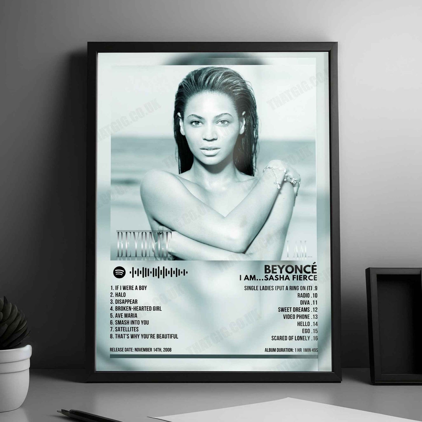 Beyoncé "I Am... Sasha Fierce" Album Cover Poster - with Complete Tracklist