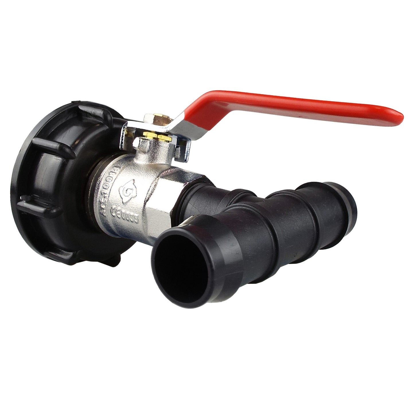 IBC 2 S60X6 Cap with Lever Valve and 25mm Barbed Tee for Drip Irrigation Fitting