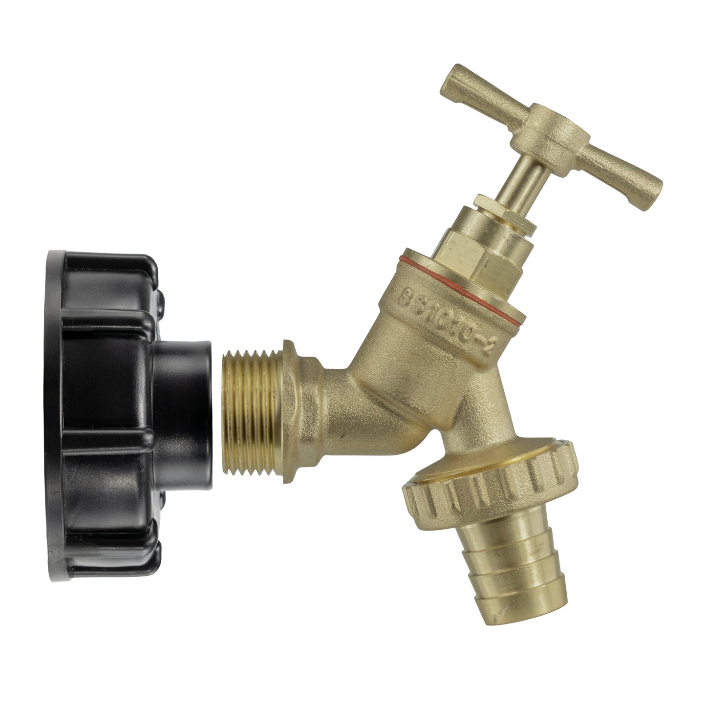 IBC 2 S60X6 Cap with Brass Bib Tap 3/4 Barb Outdoor Watering Kit Water Connector