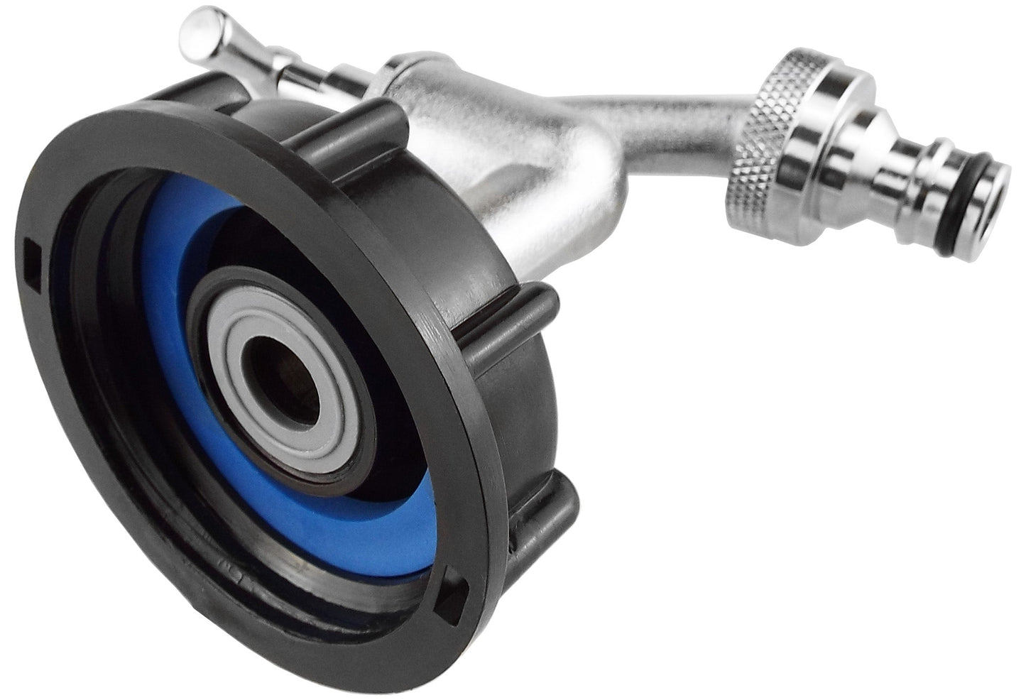 IBC 2 S60X6 Cap with Quick Connect Nickle Plated Bib Tap 1/2 BSP Water Connector