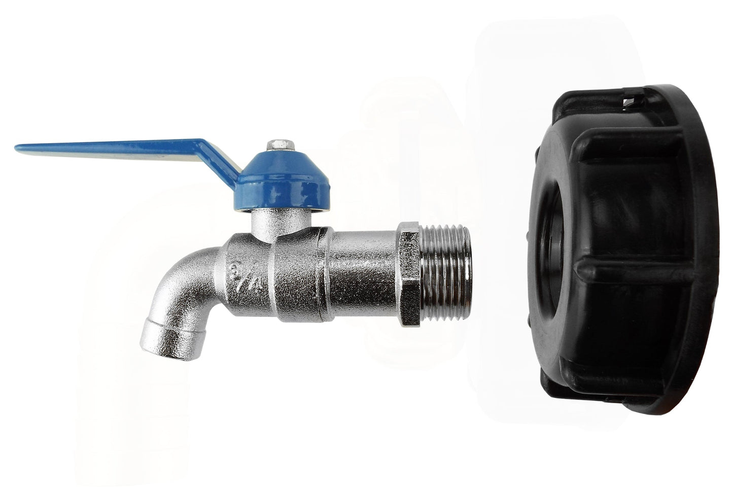 IBC 2 S60X6 Cap with Basic Garden Tap 3/4 BSP Garden Hose Pipe Hose Pipe Fitting