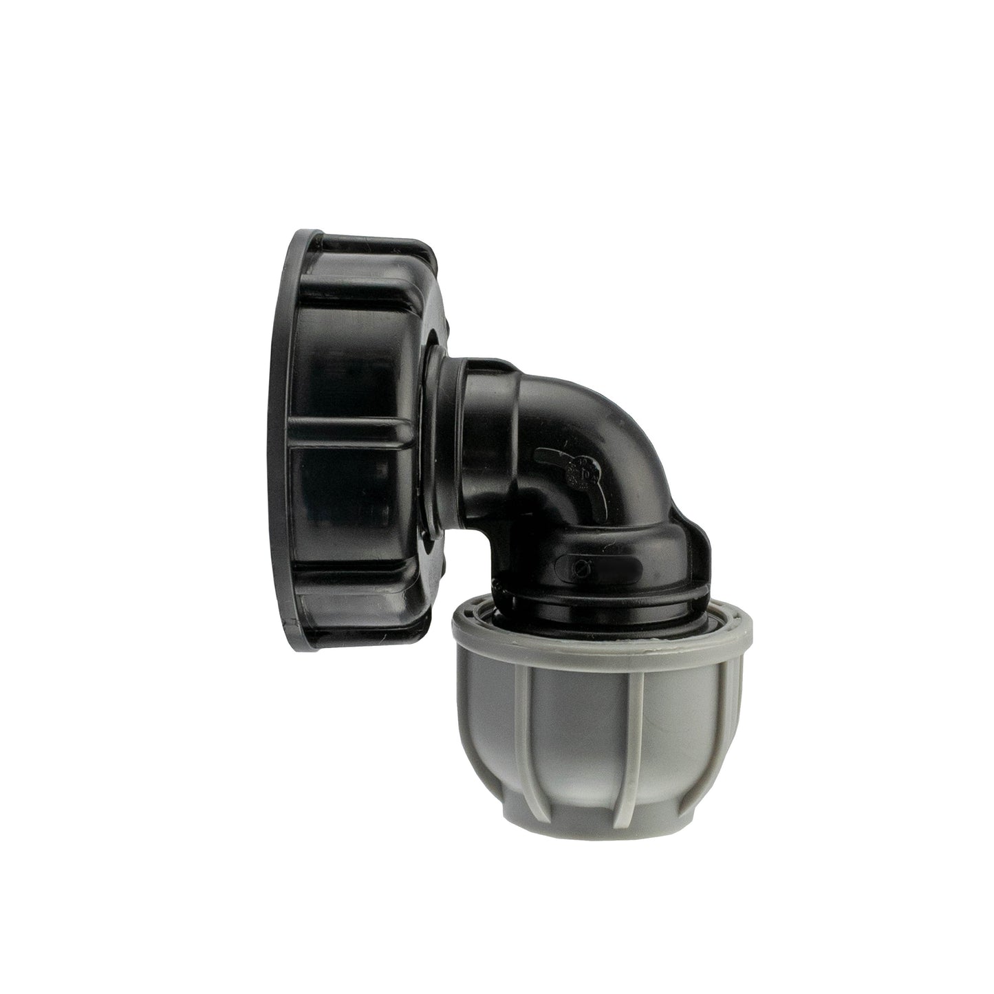 IBC 2 S60X6 Cap with 32mm MDPE Elbow MDPE Pipe Connector Drip Irrigation Fitting