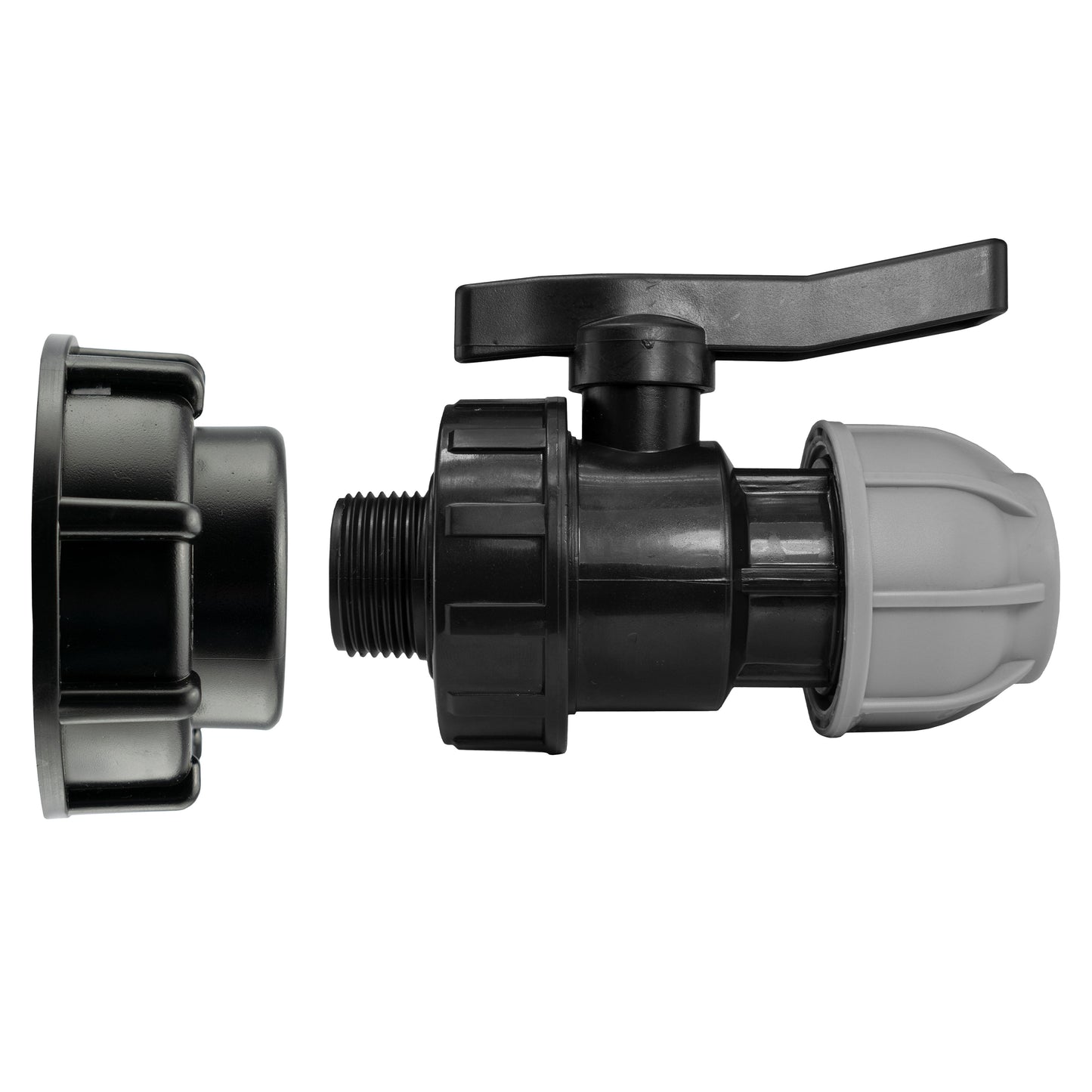 IBC 2 S60X6 Cap with 32mm MDPE Valve MDPE Pipe Connector Drip Irrigation Fitting