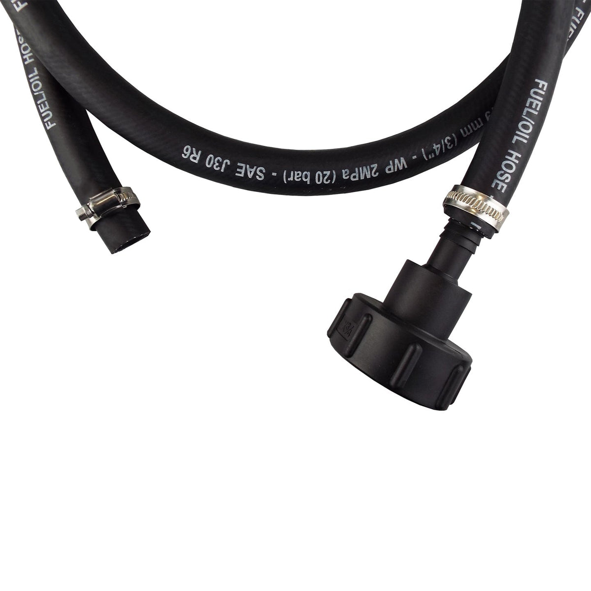 Fuel Gun with 1in Rubber Hose and Tank Adaptor Set Water Connector Car Accessory