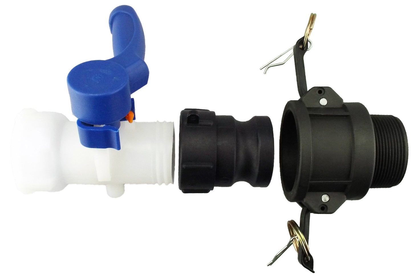 IBC 2 S60X6 Valve with IBC S60X6 - 1 Camlock Fitting 1 Type B Camlock