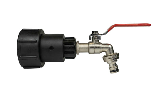 IBC 2 S60X6 - 1/2in BSPF Extender Adaptor with 1/2 BSP Quick Connect Lever Tap