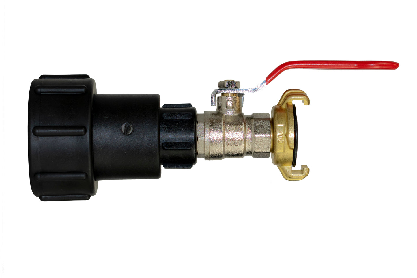 IBC 2 S60X6 - 1/2in BSPF Extender Adaptor with Lever Valve and Geka Type Fitting